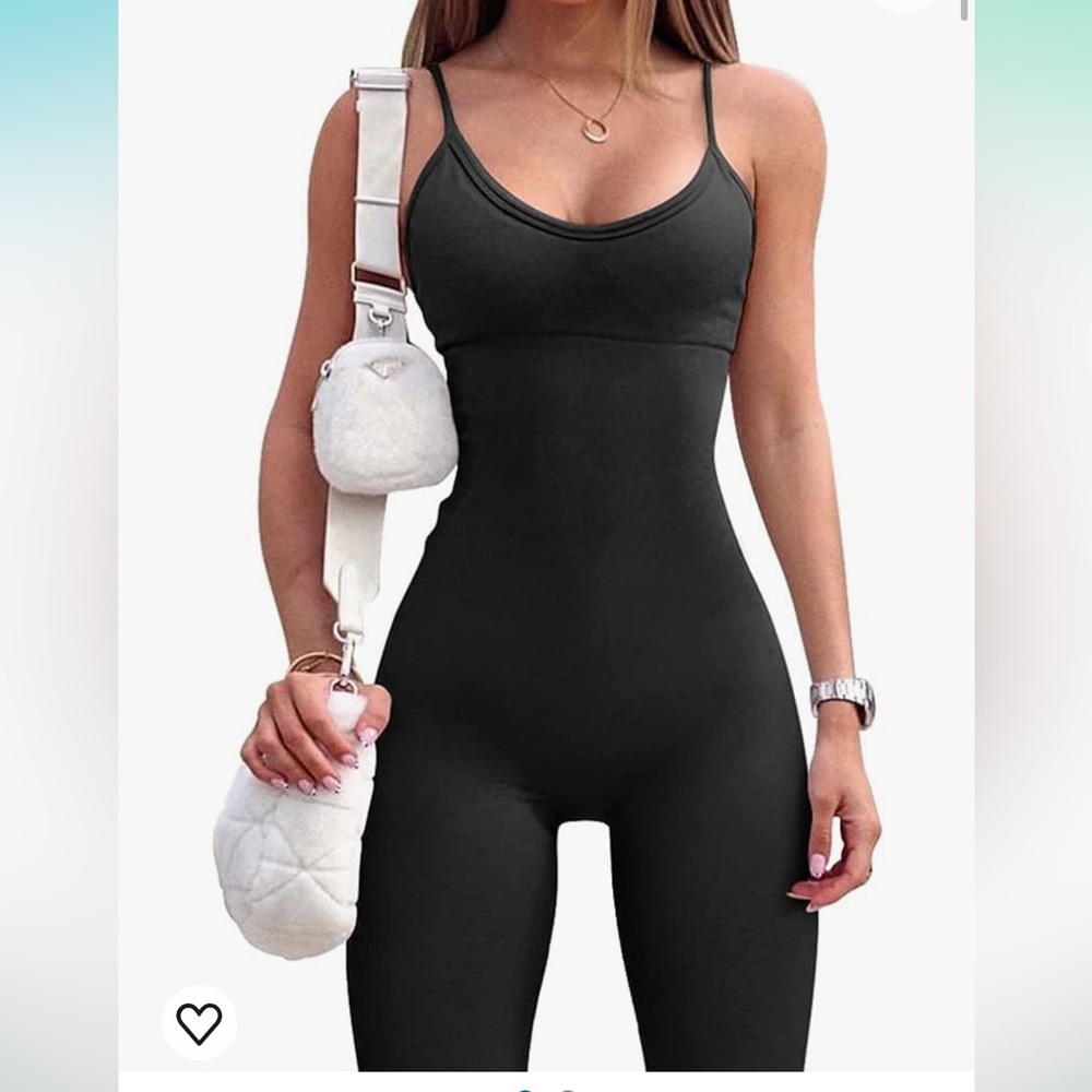NWT OQQ seamless spaghetti strap jumpsuit - M